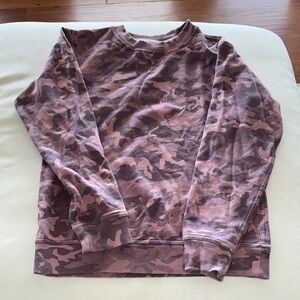 Athleta Pink Camo Crewneck Sweatshirt